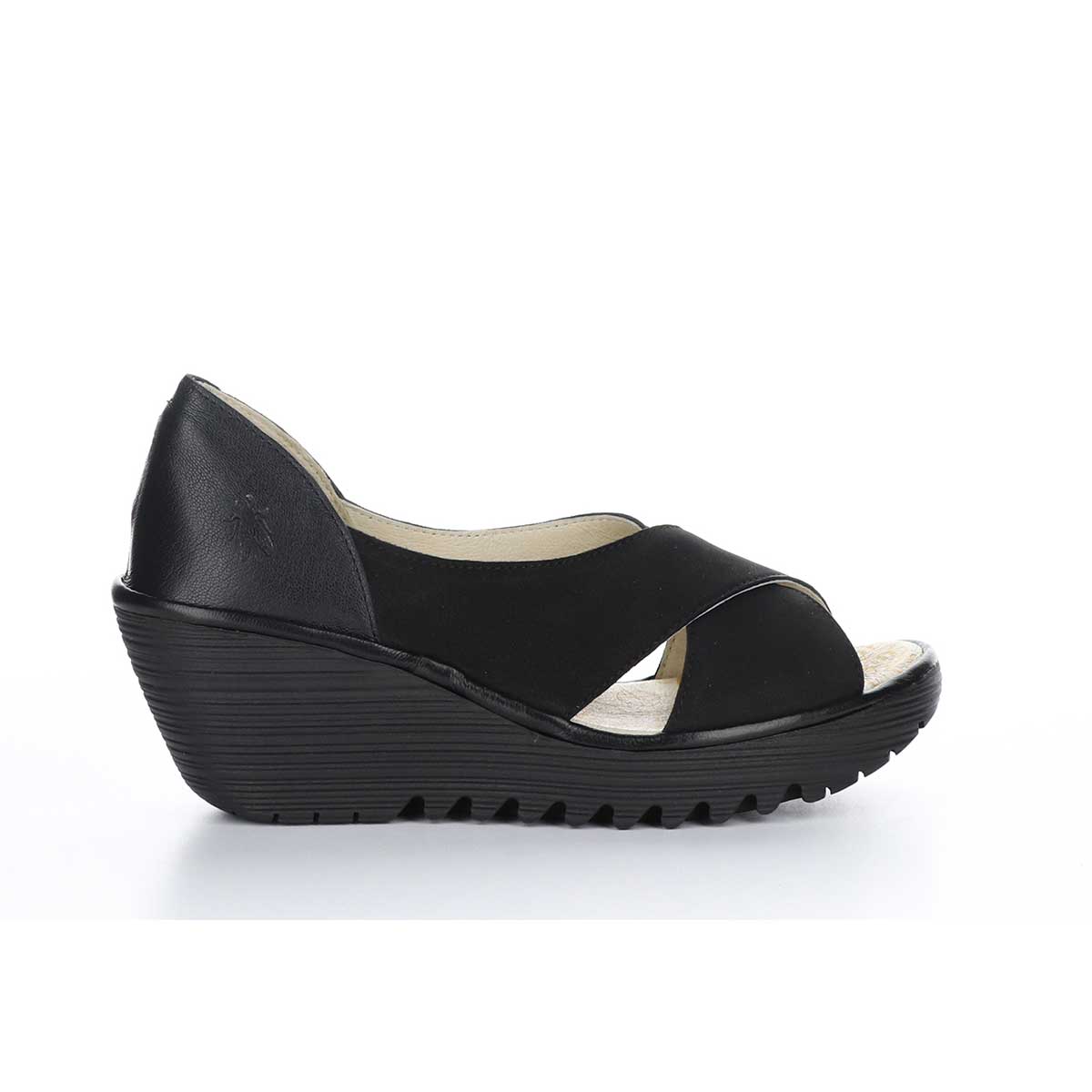 Amazon.com | Fly London Women's Ankle-Strap Sandal, Cloud, 7 | Platforms &  Wedges